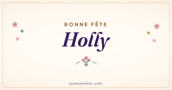 Image « Bonne fête Holly » au format large