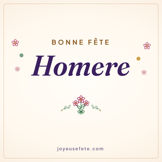 Image carrée « Bonne fête Homere » pour WhatsApp