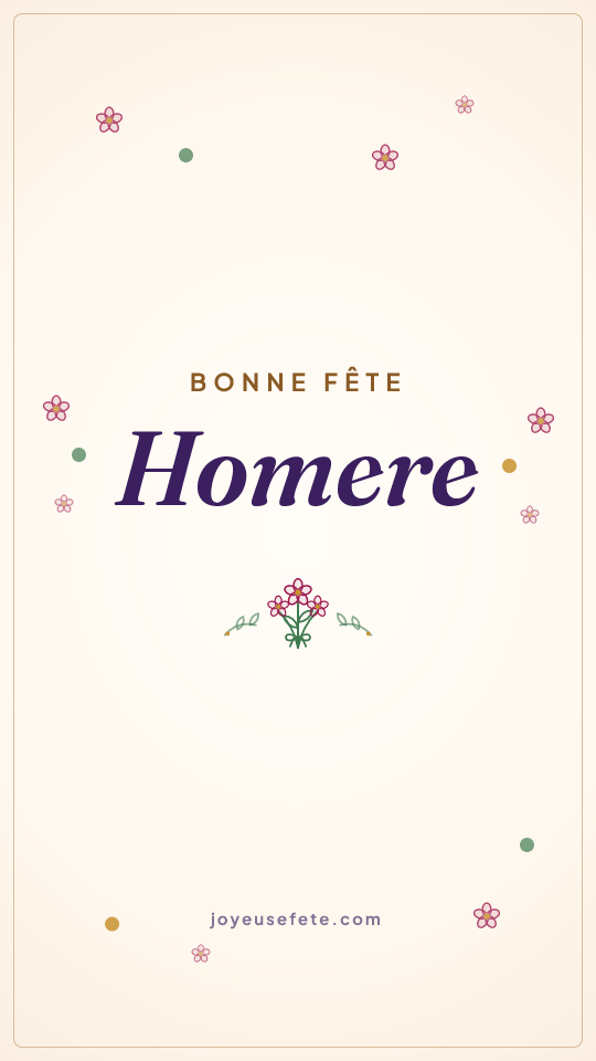 Image « Bonne fête Homere » au format story