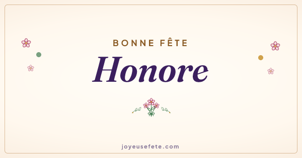 Image « Bonne fête Honore » au format large