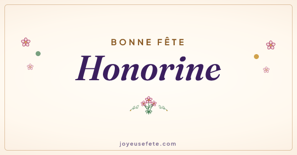 Image « Bonne fête Honorine » au format large