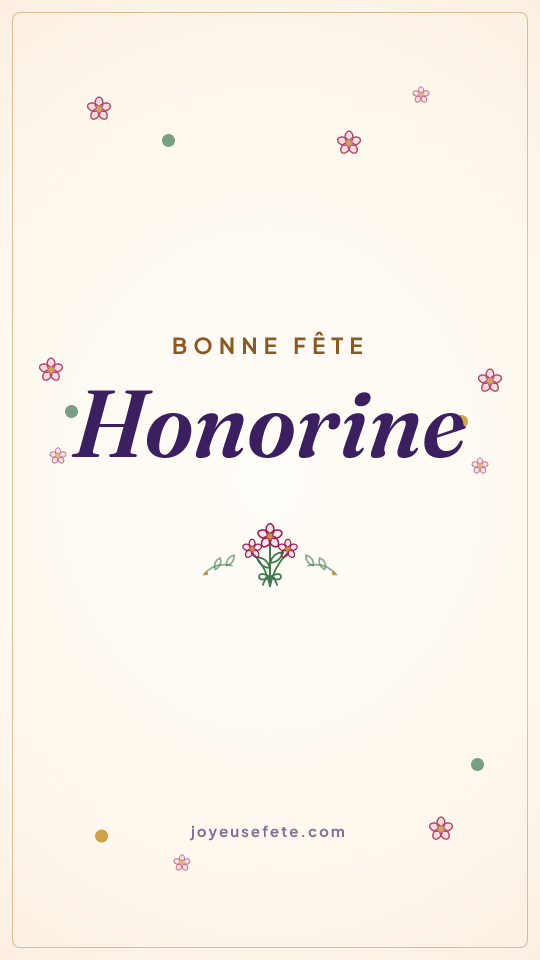 Image « Bonne fête Honorine » au format story