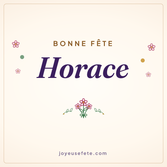Image carrée « Bonne fête Horace » pour WhatsApp