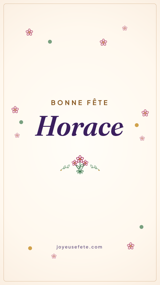 Image « Bonne fête Horace » au format story