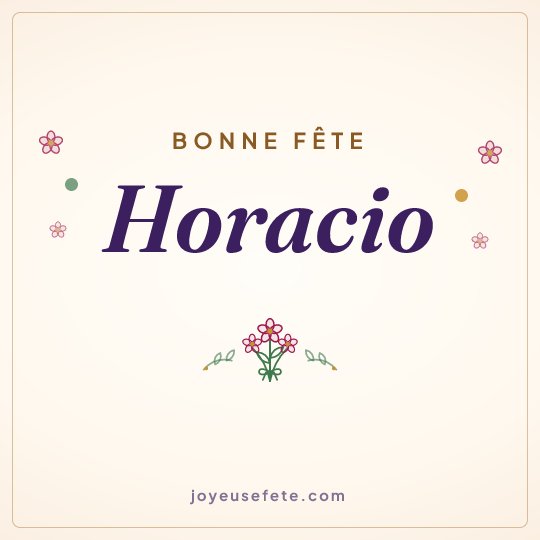 Image carrée « Bonne fête Horacio » pour WhatsApp