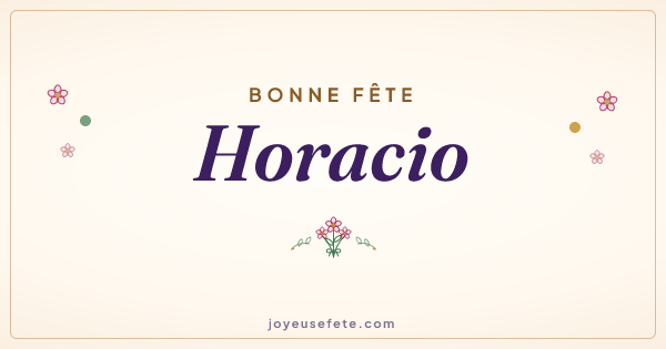 Image « Bonne fête Horacio » au format large