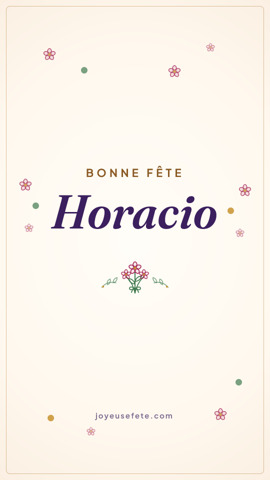 Image « Bonne fête Horacio » au format story