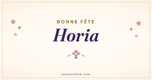 Image « Bonne fête Horia » au format large