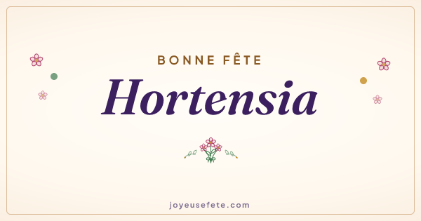 Image « Bonne fête Hortensia » au format large