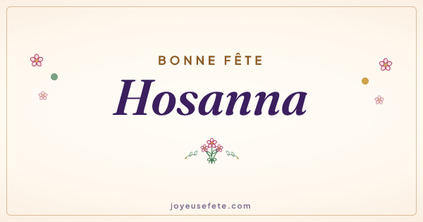 Image « Bonne fête Hosanna » au format large
