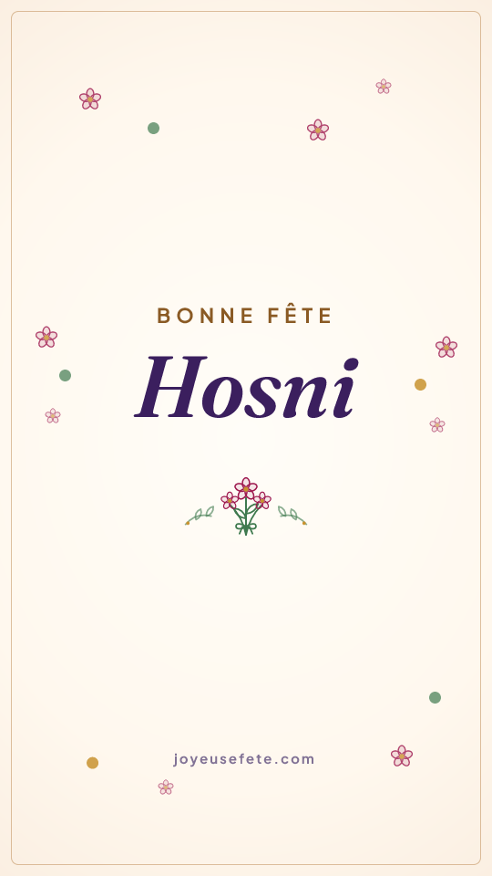 Image « Bonne fête Hosni » au format story