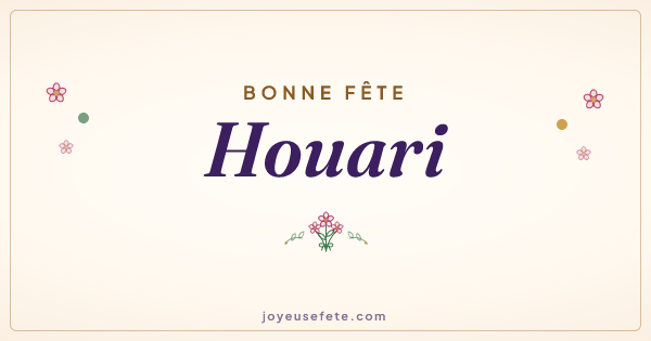 Image « Bonne fête Houari » au format large