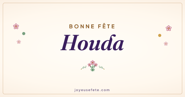Image « Bonne fête Houda » au format large
