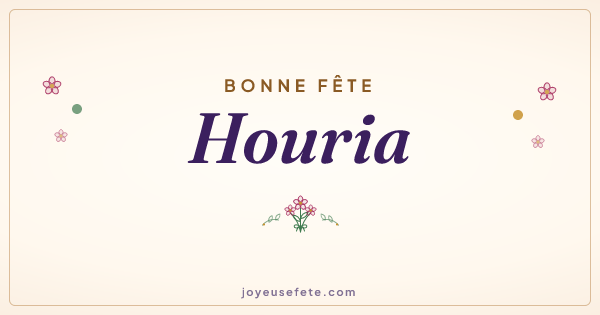 Image « Bonne fête Houria » au format large