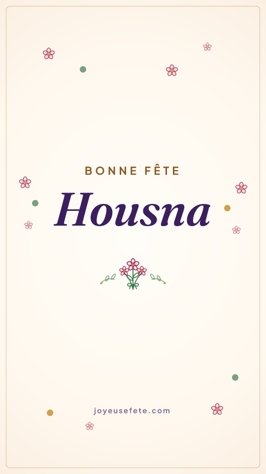 Image « Bonne fête Housna » au format story