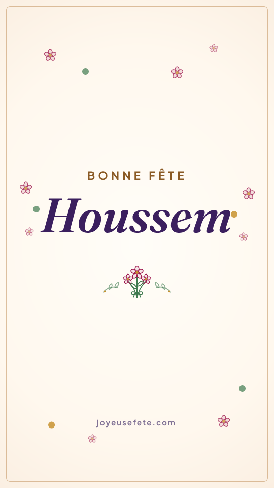 Image « Bonne fête Houssem » au format story