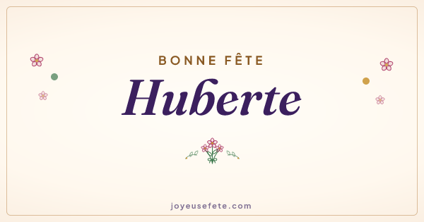 Image « Bonne fête Huberte » au format large