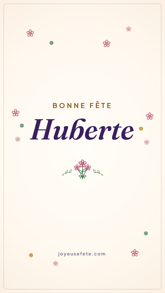 Image « Bonne fête Huberte » au format story