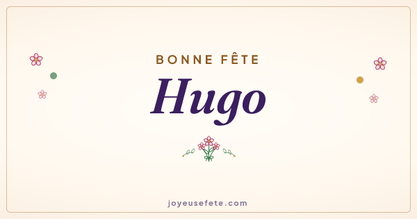 Image « Bonne fête Hugo » au format large