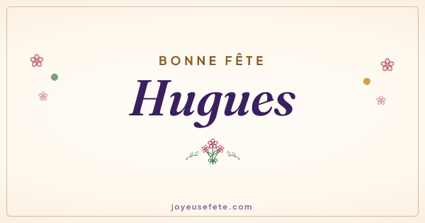Image « Bonne fête Hugues » au format large