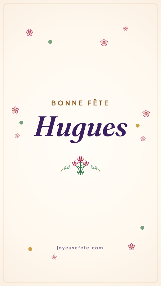 Image « Bonne fête Hugues » au format story