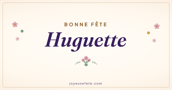 Image « Bonne fête Huguette » au format large