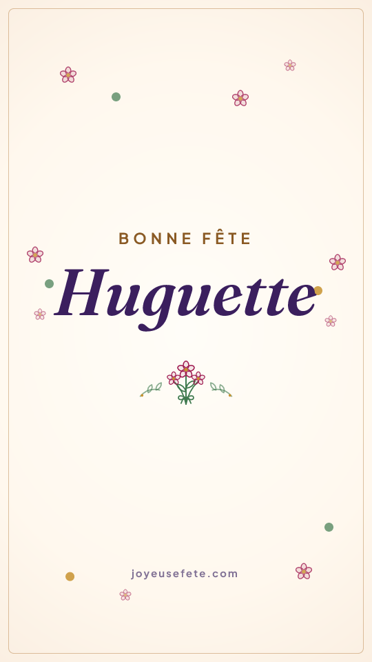 Image « Bonne fête Huguette » au format story