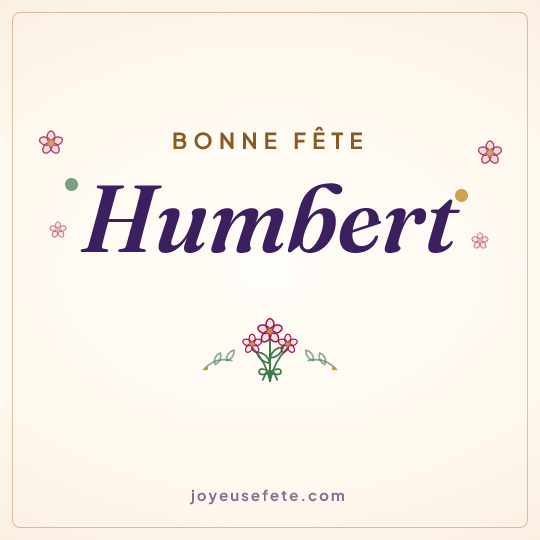 Image carrée « Bonne fête Humbert » pour WhatsApp
