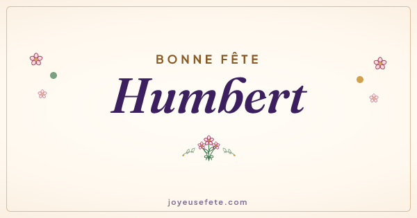 Image « Bonne fête Humbert » au format large