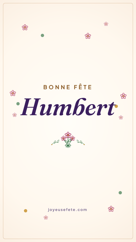 Image « Bonne fête Humbert » au format story