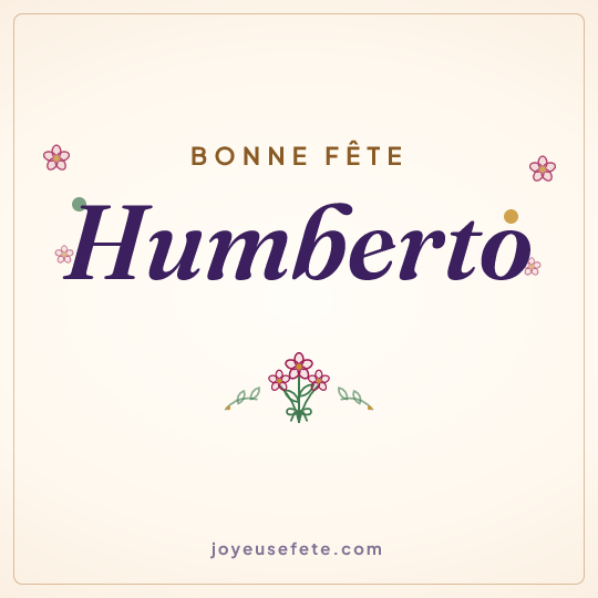 Image carrée « Bonne fête Humberto » pour WhatsApp