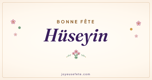 Image « Bonne fête Hüseyin » au format large