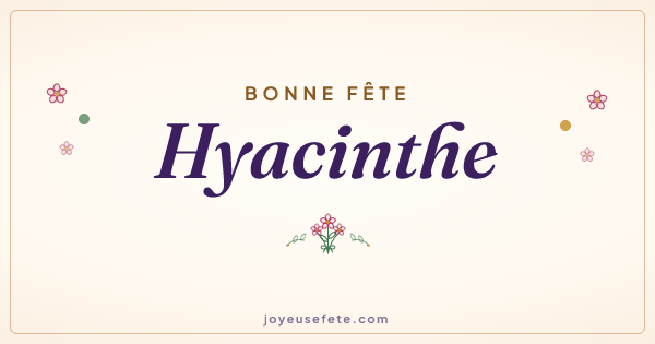 Image « Bonne fête Hyacinthe » au format large