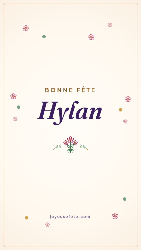 Image « Bonne fête Hylan » au format story