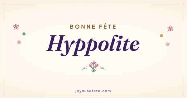 Image « Bonne fête Hyppolite » au format large