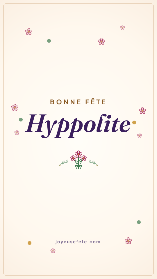 Image « Bonne fête Hyppolite » au format story