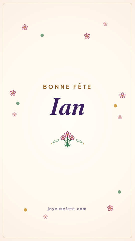 Image « Bonne fête Ian » au format story