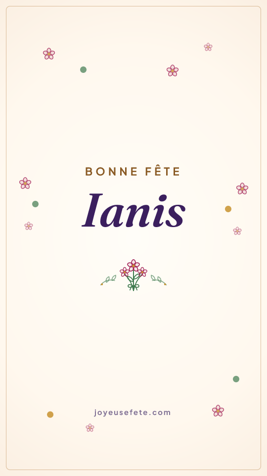 Image « Bonne fête Ianis » au format story