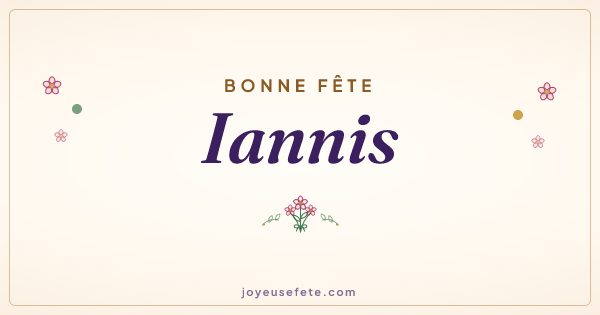 Image « Bonne fête Iannis » au format large