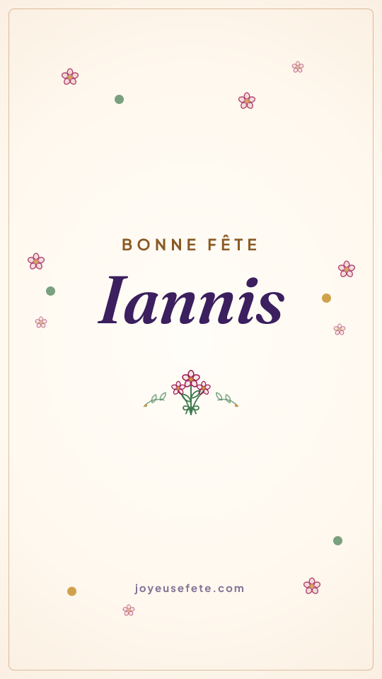 Image « Bonne fête Iannis » au format story