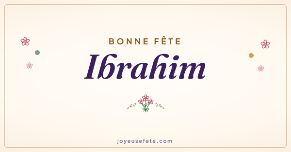 Image « Bonne fête Ibrahim » au format large