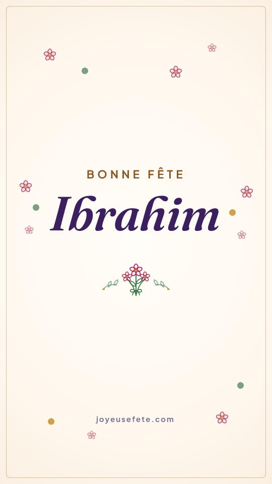 Image « Bonne fête Ibrahim » au format story