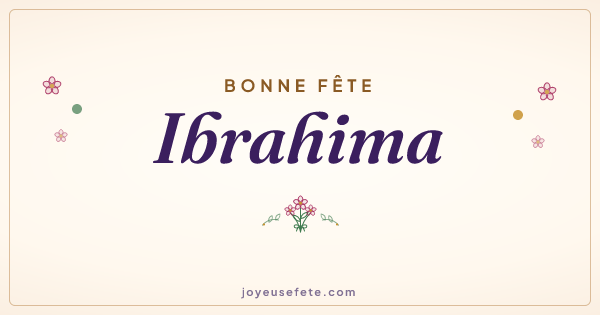 Image « Bonne fête Ibrahima » au format large