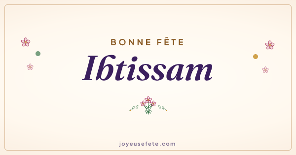 Image « Bonne fête Ibtissam » au format large