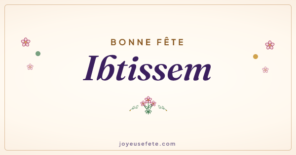 Image « Bonne fête Ibtissem » au format large
