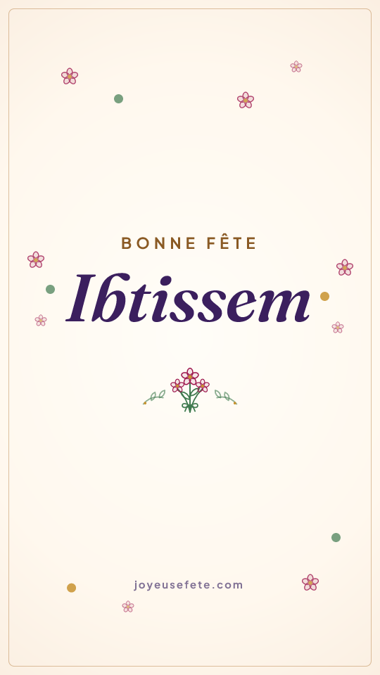 Image « Bonne fête Ibtissem » au format story