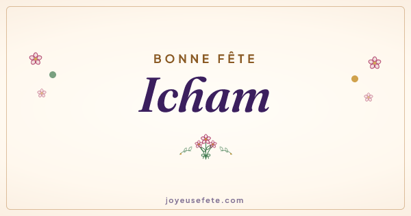 Image « Bonne fête Icham » au format large