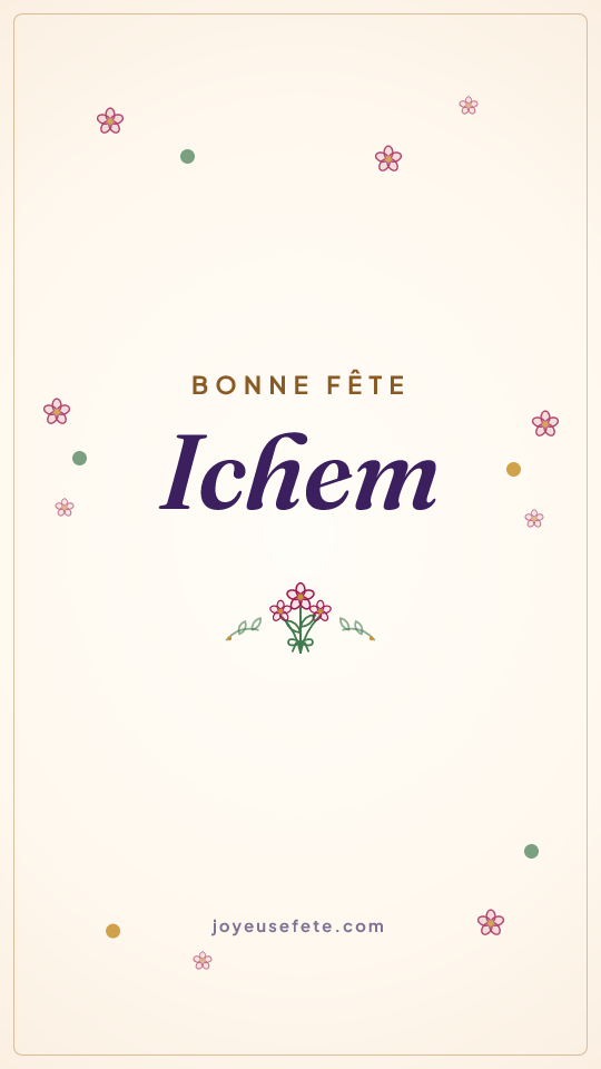 Image « Bonne fête Ichem » au format story