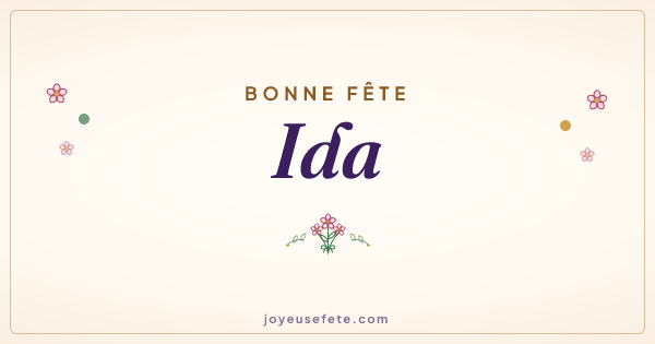 Image « Bonne fête Ida » au format large