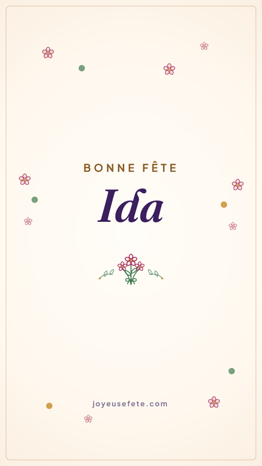 Image « Bonne fête Ida » au format story